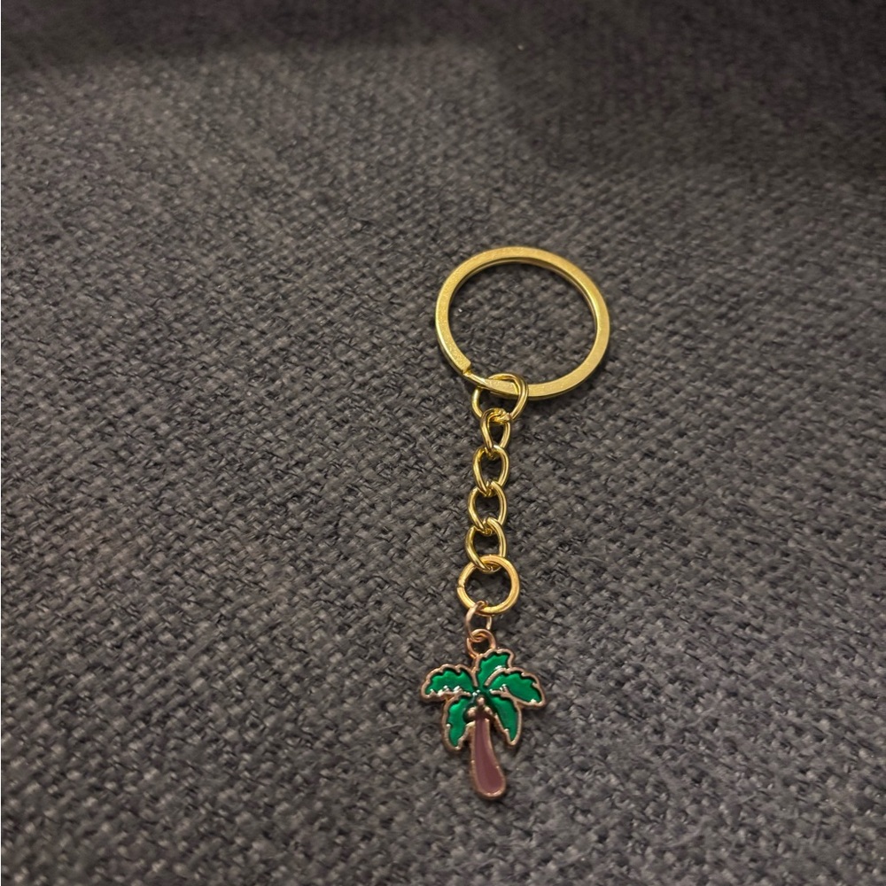 Gold Palm Tree Keychain